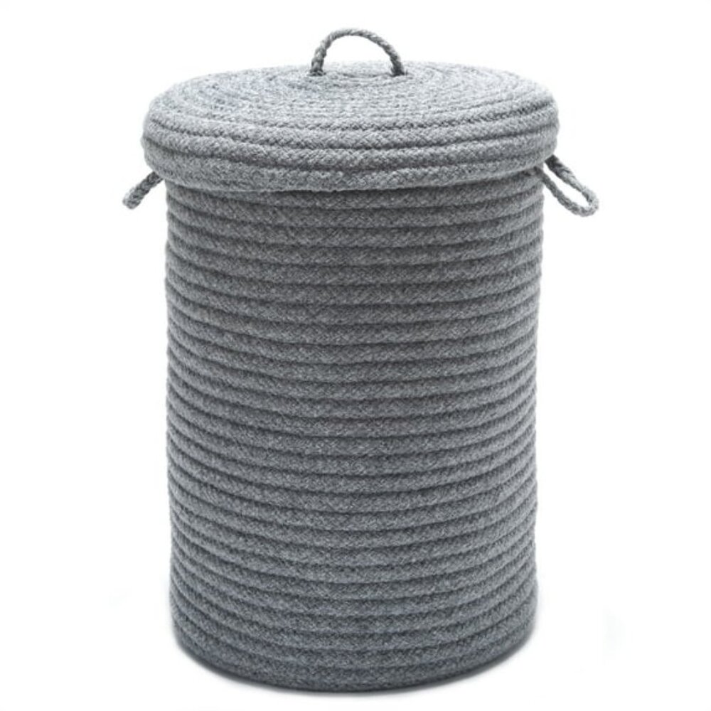 Wool Blend Laundry Hamper with Lid by Colonial Mills